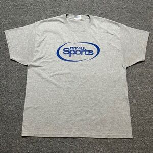 Hanes MCU Sports T Shirt Gray Adult XL Heavyweight Cotton Blend‎ Graphic Tee